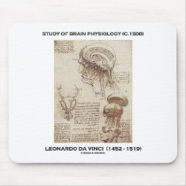 Study Of Brain Physiology (Leonardo da Vinci 1508) Mousepads