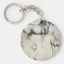 Study of horses - Leonardo da Vinci Keychain