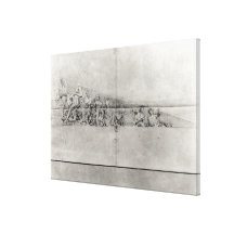 Study of the frieze from a pediment canvas prints