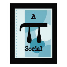 Study Party or Benefit Pi Pie Social Invitations