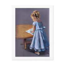 STUDYING HER ABC'S POST CARD