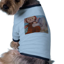 Stuff doll painting Mon and Amiga ペットシャツ