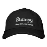 Stumpy,  Man, Myth, and Legend. embroidered hats
