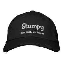 Stumpy,  Man, Myth, and Legend. Embroidered Hats