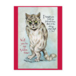 Stung Cat Vintage Valentine Postcards