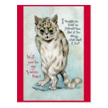 Stung Cat Vintage Valentine Postcards