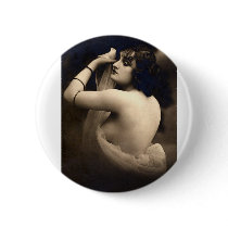 *Stunning Beauty* Vintage Woman Button
