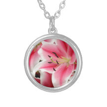 Stunning pink lily print custom jewelry
