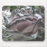 Stunning silver and pink rose mousepad