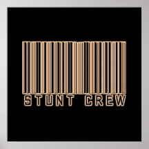 Stunt Crew Barcode Poster