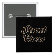 Stunt Crew Baseball Pinback Button