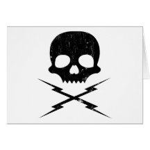 Stuntman Mike Death Proof Skull Crossbolts Greeting Cards