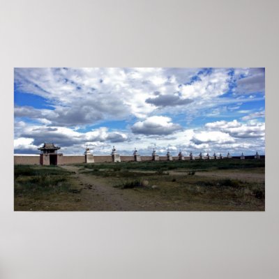 Stupa Wall at Erdene Zuu Monastery, Mongolia Posters by palzang