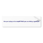 Stupid bumper stickers