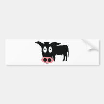 stupid cow icon bumper sticker