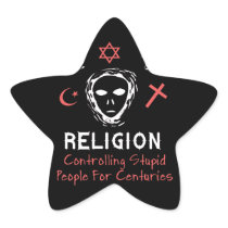 Stupid People Control Star Stickers