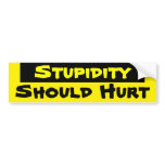 Stupidity should hurt bumper stickers