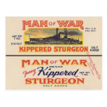 Sturgeon Can Label Postcard