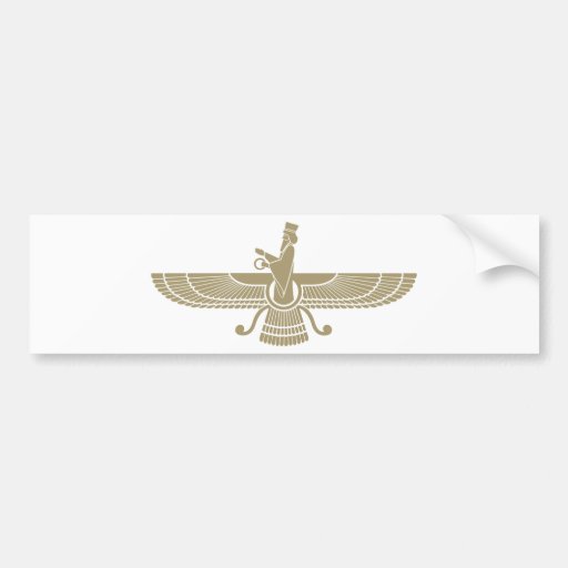 Stylised Faravahar Bumper Stickers