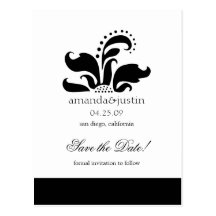 Stylised Flower Logo SaveTheDates Postcards