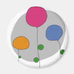 stylised flowers refrigerator magnets