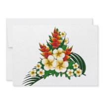 Stylised Ginger & Plumeria Fronds