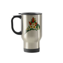Stylised Ginger & Plumeria Fronds Coffee Mugs