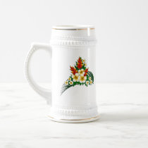 Stylised Ginger & Plumeria Fronds Mug