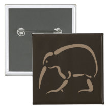Stylised Kiwi Pins