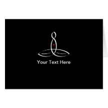 Stylised meditation with customisable text greeting card