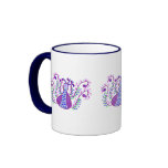 Stylised Peacock by Wendy C. Allen mugs