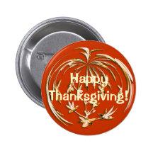 Stylised pumpkin! pinback buttons