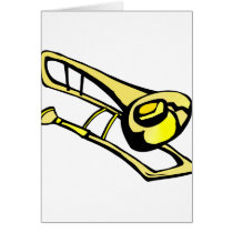 stylised yellow trombone graphic image