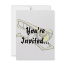 stylised yellow trombone graphic image
