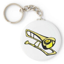 stylised yellow trombone graphic image