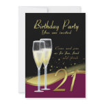 Stylish 21st Birthday Party Invitation