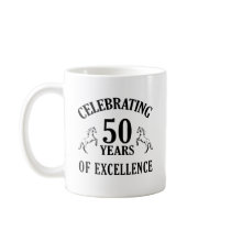 Stylish 50th Birthday Gift Ideas Coffee Mugs
