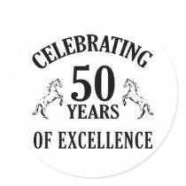 Stylish 50th Birthday Gift Ideas Stickers