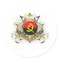 Stylish Angola Round Stickers