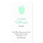 Stylish Apple Teacher Business Card