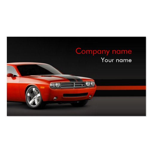 Stylish automotive business card