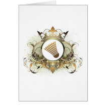 Stylish Badminton Greeting Cards
