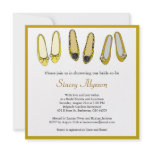 Stylish Ballet Flat Shoes Bridal Shower Invitation