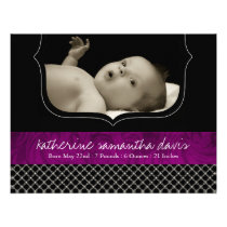 Stylish Birth Announcement Photo Card invitations