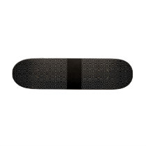 Stylish, black and white spiral design. skate board deck