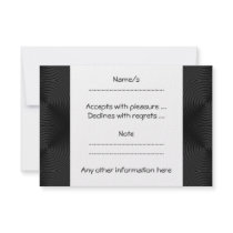 Stylish, black circles design. Custom Personalized Announcement