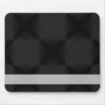 Stylish, black circles design. Custom Mouse Mat
