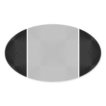 Stylish, black circles design. Custom Oval Stickers