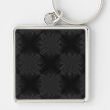 Stylish, black circles design. keychains