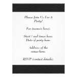 Stylish Black Printed Pattern. Personalized Announcements